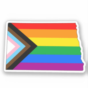 North Dakota State Pride LGBTQ Fortschrittsstolz Aufkleber