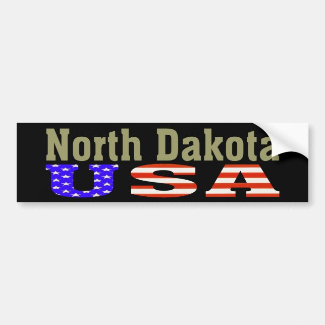 North Dakota USA! Autoaufkleber (Vorne)