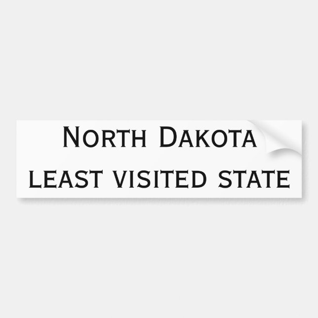 North Dakota wenig besuchter Staats-Autoaufkleber Autoaufkleber (Vorne)