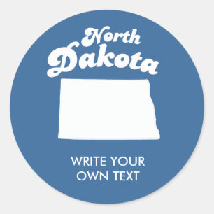 NORTH- DAKOTAStaats-MOTTO-T - SHIRT Runder Aufkleber