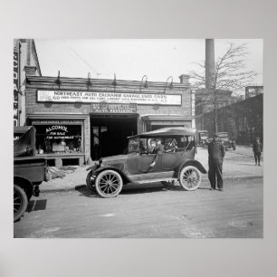 North East Auto Exchange, 1926. Vintages Foto Poster