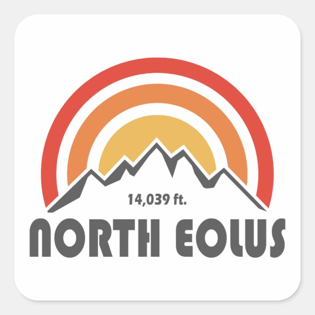North Eolus Quadratischer Aufkleber (Vorderseite)
