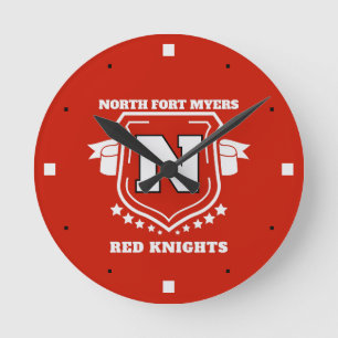 North Fort Myers High School Runde Wanduhr