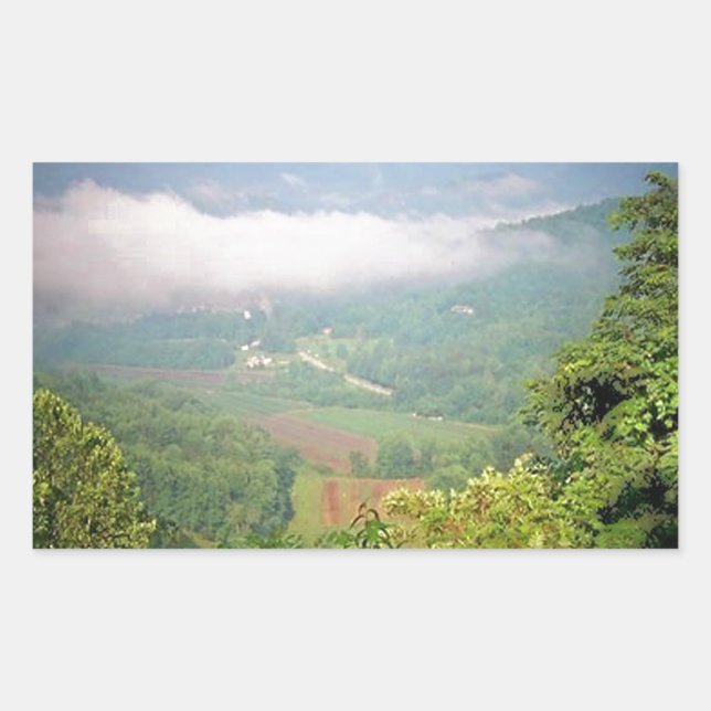 North Georgia Mountains, USA Rechteckiger Aufkleber (Vorderseite)