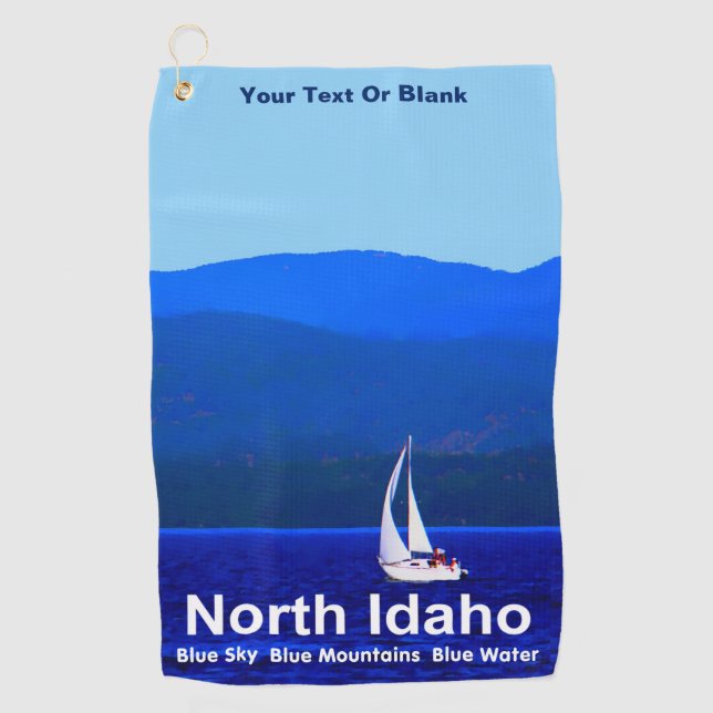 North Idaho Blue Golfhandtuch (Vorderseite)