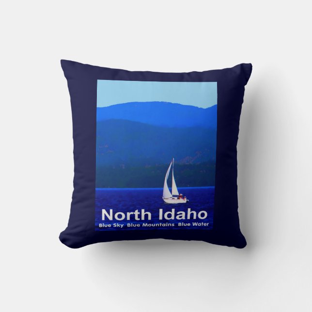 North Idaho Blue Kissen (Vorderseite)