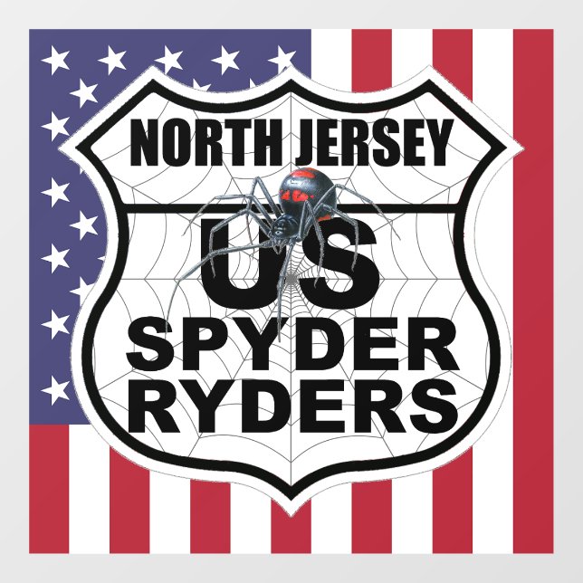 North Jersey Chapter - Aufkleber Flagge & Logo (Blatt)