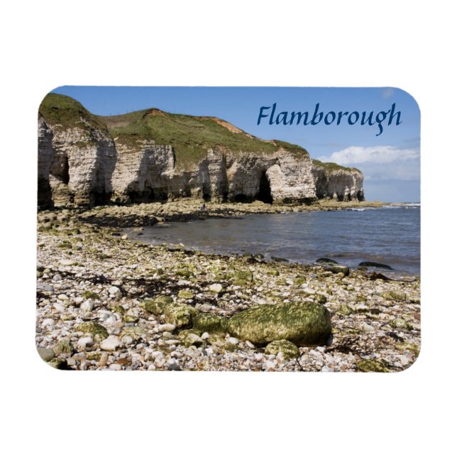 North Landung at Flamborough in Yorkshire Foto Magnet (Horizontal)