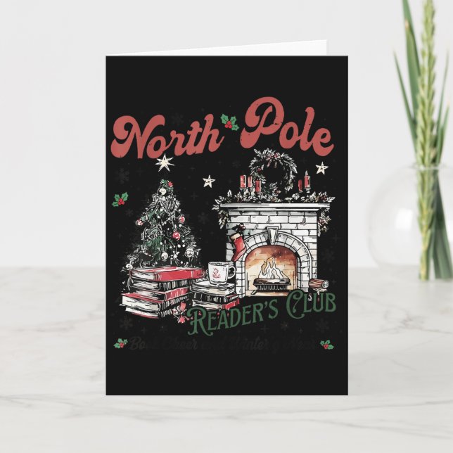 North Le Book Club Book Lover Bookish Bookworm Chr Karte (Vorderseite)