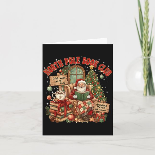 North Le Book Club Cozy Christmas Reading Gift  Karte (Vorderseite)