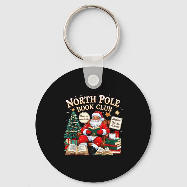 North Le Book Club Cozy Christmas Reading Gift  Schlüsselanhänger (Vorderseite)