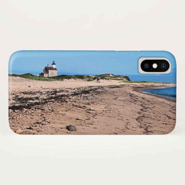 North Lighthouse, Block Island RI iPhone Case (Rückseite (Horizontal))