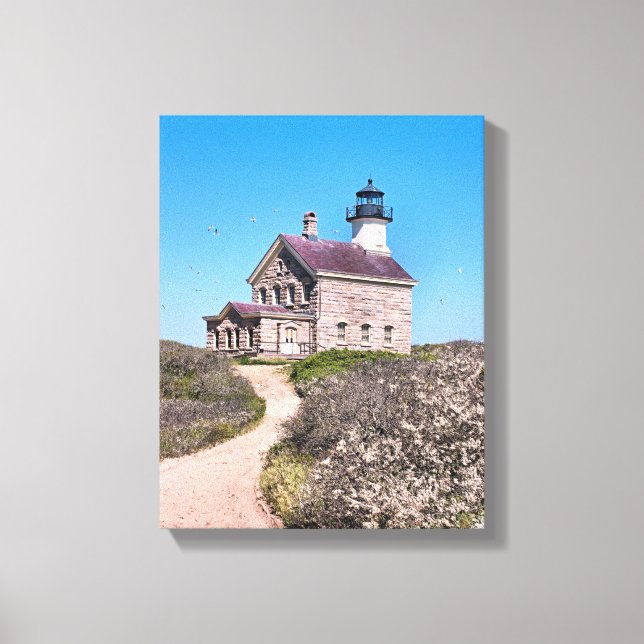 North Lighthouse, Block Island Wrapped Canvas Leinwanddruck (Vorderseite)