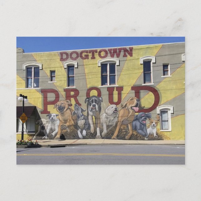North Little Rock, AR: Dogtown Proud Mural Postkarte (Vorderseite)