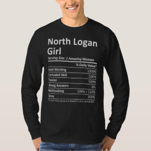 North Logan Girl Ut Utah Funny City Zuhause Roots T-Shirt