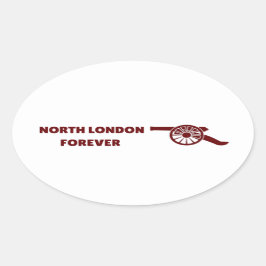 North London Forever Ovaler Aufkleber