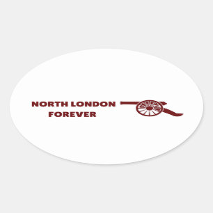 North London Forever Ovaler Aufkleber