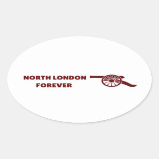 North London Forever Ovaler Aufkleber