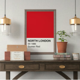 North London Gunner Red - Vollbreite Poster