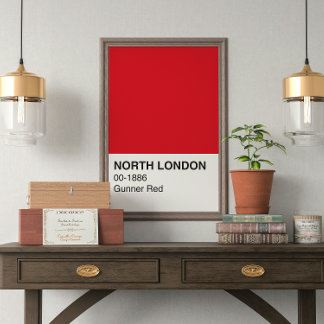 North London Gunner Red - Vollbreite Poster