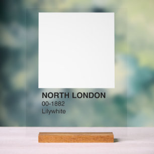 North London Lilywhite - klares Hintergrundbild Acrylschild