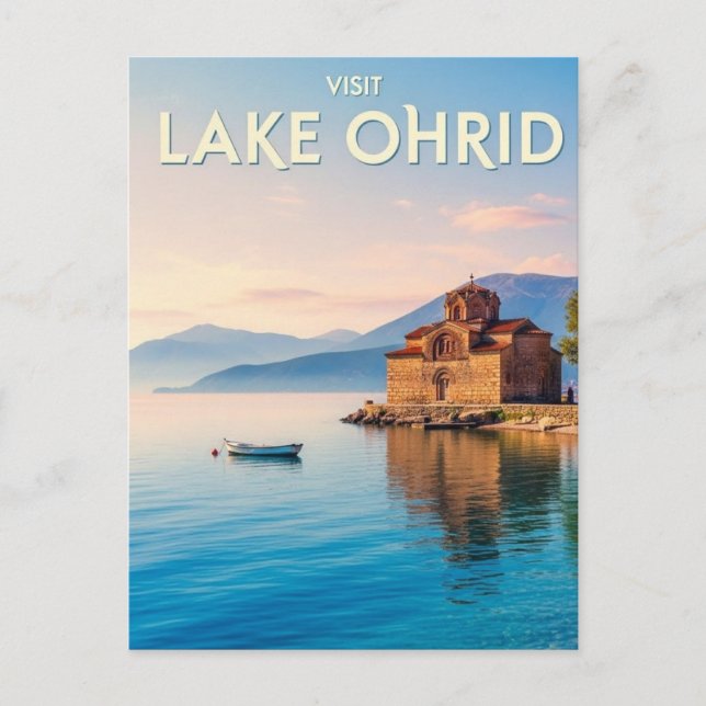 North Macedonia Lake Ohrid Travel Postkarte (Vorderseite)