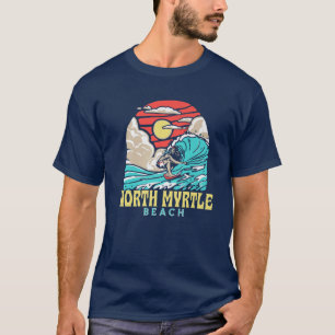 North Myrtle Beach Vintag Surfer Retro 80 S T-Shirt