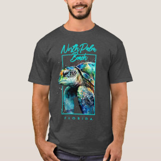 North Palm Beach Florida Wasserfarbenmeerschildkrö T-Shirt
