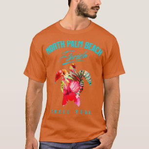 North Palm Beach Tropical Hibiskus Blume Sea Tur T-Shirt