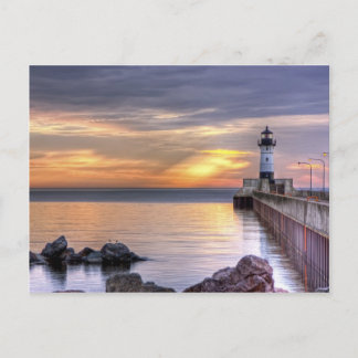 North Pier Morning Postkarte