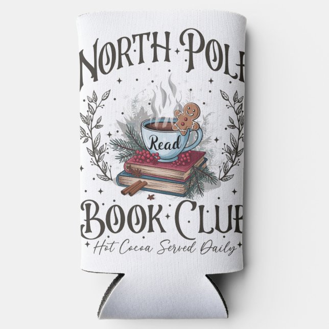 North Pole Book Club Weihnachten Selters Dosenkühler (Vorderseite)