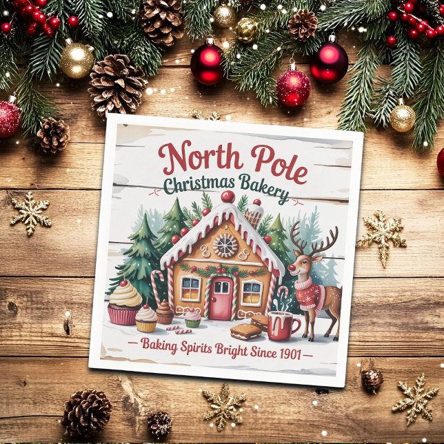 North Pole Christmas Bakery Serviette (Von Creator hochgeladen)