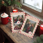North Pole Express Bahn Ticket Weihnachtsfest Foto Feiertagskarte<br><div class="desc">Feiern Sie die Magie der Feriensaison mit unserer skurrilen North Pole Express Bahnkarte Weihnachtsfotokarte. Diese Karte, die so gestaltet ist, dass sie dem Nordpol eine reizvolle Zugfahrkarte ähnelt, wird Ihren Feiertagsgruß um eine Touch feierlichen Vergnügens bereichern. Die Karte zeichnet sich durch einen zauberhaften, rot-weiß-cremefarbenen Streifen aus Zuckerrohr aus, der den...</div>