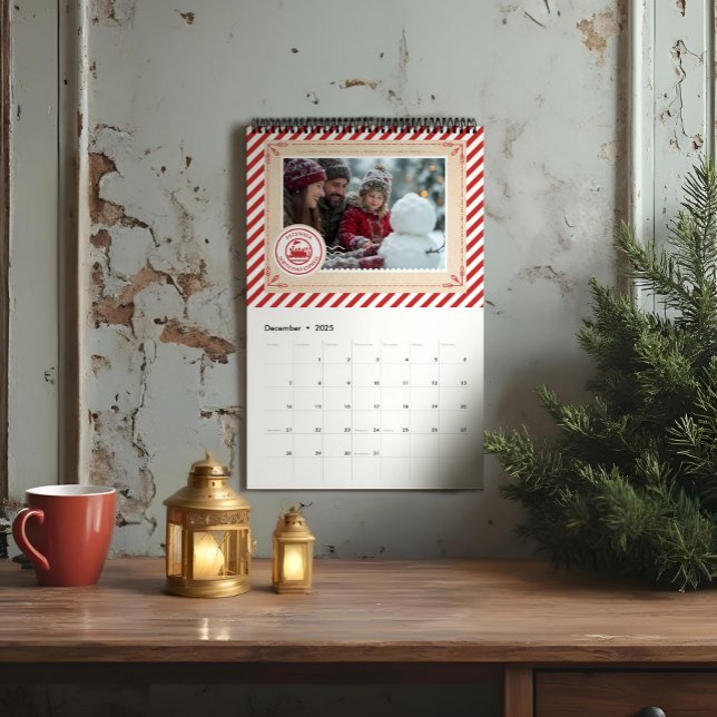 North Pole Express Bahn Ticket Weihnachtsfest Foto Kalender (North Pole Express Train Ticket Christmas Photo Calendar)