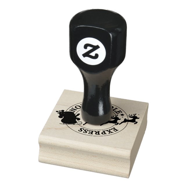 North Pole Express Santa & Rentier Gummistempel (Stempel)