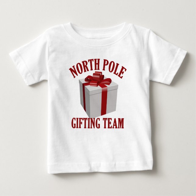 North Pole Gifting Team Baby T-shirt (Vorderseite)