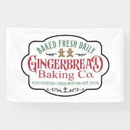 North Pole Gingerbrot Backunternehmen Weihnachten Banner