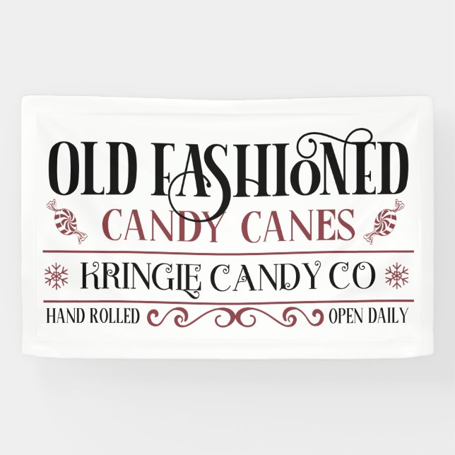 North Pole Kringle Candy Company Weihnachten Banner (Horizontal)