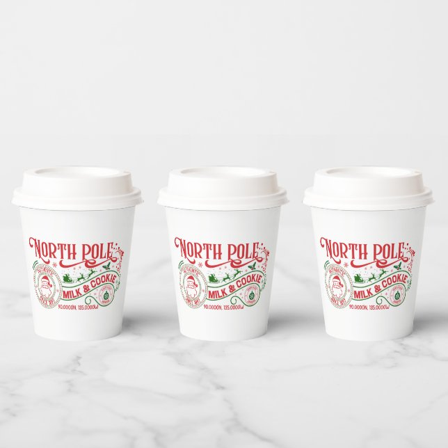 North Pole Milk Cookie Company Weihnachten Pappbecher (Multi)