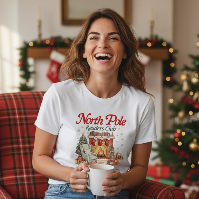 North Pole Readers Club Book Lover Christmas Tri-Blend Shirt (Von Creator hochgeladen)