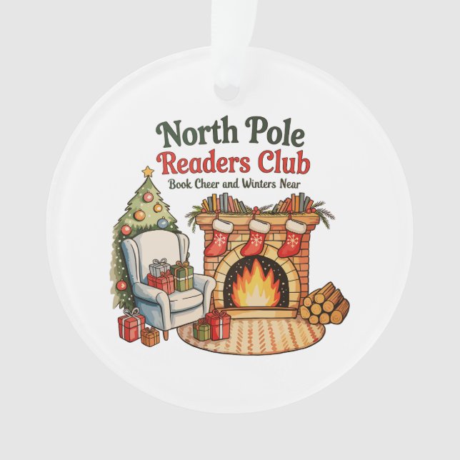 North Pole Readers Club Weihnachtsbücher Xmas Love Ornament (Vorderseite)