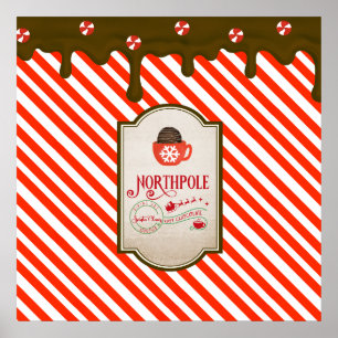 North Pole Santa Shop Weihnachtself Made Poster