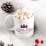 North Pole Trading Company Vintage Christmas Logo Kaffeetasse<br><div class="desc">Sip your coffee or hot cocoa from this vintage style logo Christmas mug! Festive holiday design features a vintage style typography logo with pine tree and pine bough accents. Logo reads, "North Pole Trading Company, S. Claus, Proprietor, Purveyors of Fine Gifts." We especially like this style on the hunter green...</div>