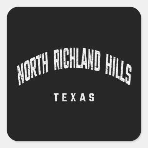 North Richland Hills Texas TX Quadratischer Aufkleber