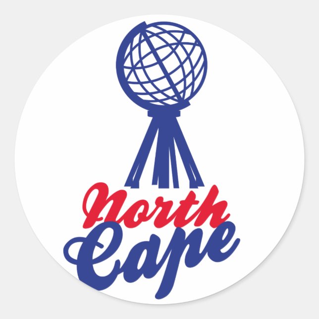NORTH schmälert GLOBE SCULP_. Runder Aufkleber (Vorderseite)