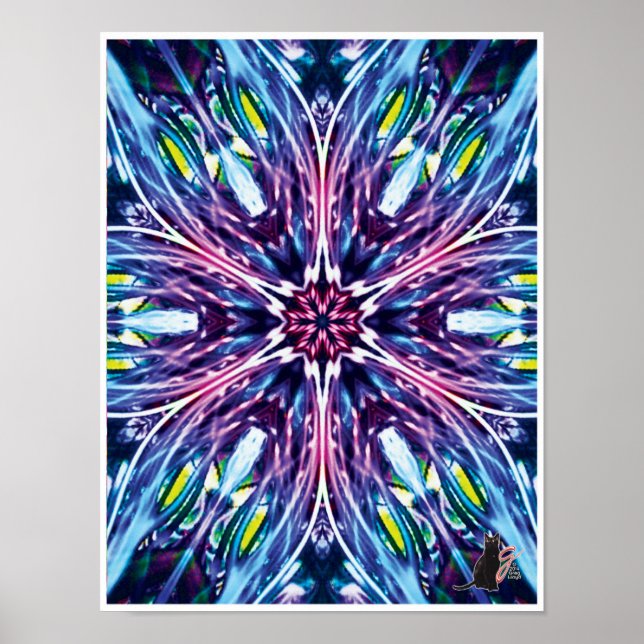 North Star Kinetic Collage Kaleidoscope Poster (Vorne)