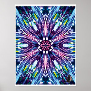North Star Kinetic Collage Kaleidoscope Poster