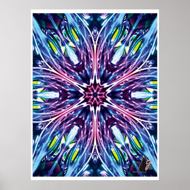North Star Kinetic Collage Kaleidoscope Poster (Vorne)