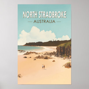 North Stradbroke Island Australien Reisen Art Retr Poster