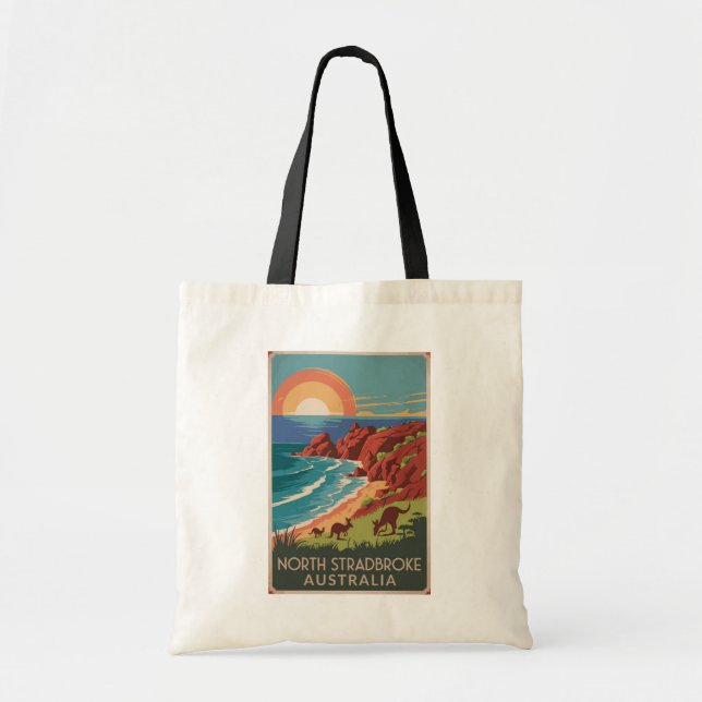 North Stradbroke Island Kangaroos Illustration Tragetasche (Vorne)